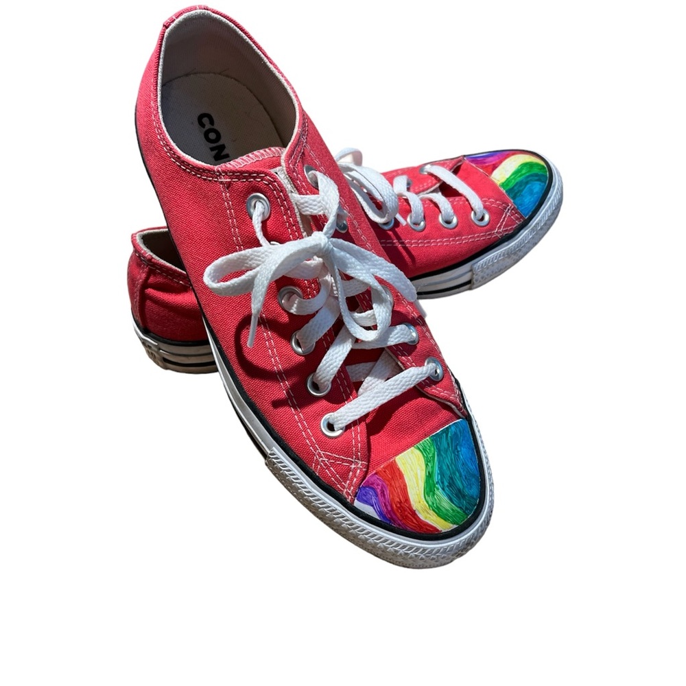Customized Converse Chuck Taylor Lo Sz 8 Womens